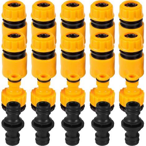 20-teiliges Gartenschlauchverbinder-Set, Schlauchend-Doppelverlängerungsschlauch-Schnellkupplung