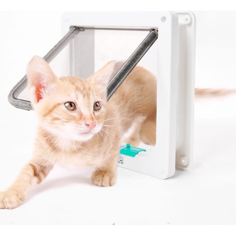 SWANEW Gatto porta cane Flap Pet Door 2 dimensioni Cat Flap per cani animali domestici 4-Way (1/5)