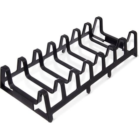 Porte couvercle et porte assiettes noir 30 x 14 x 6 cm (1/5)