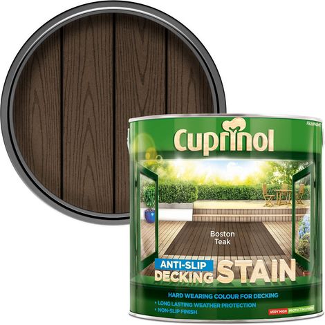 Cuprinol Anti-Slip Decking Stain Boston Teak 2.5L (1/4)