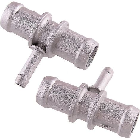 Lot de 2 raccords en T argentés 3/4 5/16 3/4 (20 mm-8 mm-20 mm) pour durite de chauffage/liquide de refroidissement, réducteurs, connecteurs d'eau universels neufs (1/5)