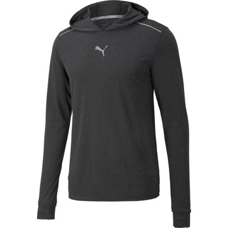 Felpa da uomo Puma Run in lana, modello intermedio, colore nero, codice 52086201, taglia M.