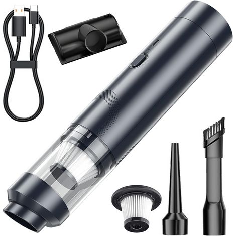 Aspirateur à main : aspirateur de voiture sans fil, mini aspirateur portable 13000 Pa avec charge rapide de type C, batterie d'aspirateur à main, pompe à air multifonction puissante, aspirateur (1/5)