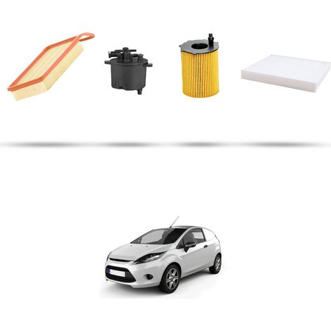 Kit tagliando 4 filtri compatibile con Ford Fiesta V 1.4 tdci 50kw dal 2002 (1/5)
