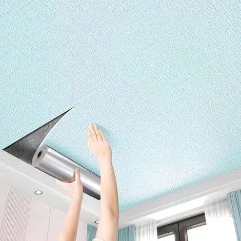 Stickers Plafond Autocollants Décoratifs 50x500cm - Panneaux de Plafond Imperméables pour Salon, Revêtement Mur et Plafond Anti-Humidité (1/5)