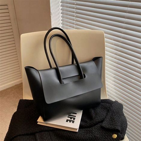 Sac de courses pour femme 2025, monobloc, style coréen, grande capacité, style rétro, idéal pour les trajets quotidiens, le shopping et toutes les occasions. (1/4)