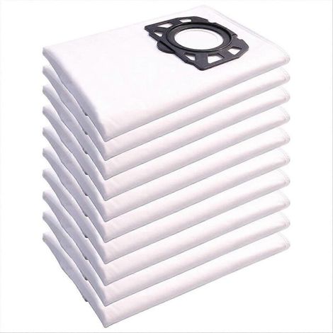 Lot de 10 sacs de rechange pour aspirateurs Kärcher WD4, WD5, WD6, WD5P, WD6P Premium, MV4, MV5 et MV6 - Offres spéciales-AquaForge (1/4)