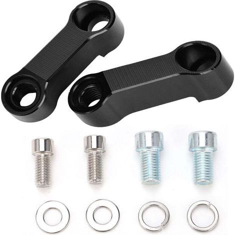 Rallonge de rétroviseur, kit adaptateur adaptateur rétroviseur moto 10mm 8mm Riser Mount Extender (1/4)