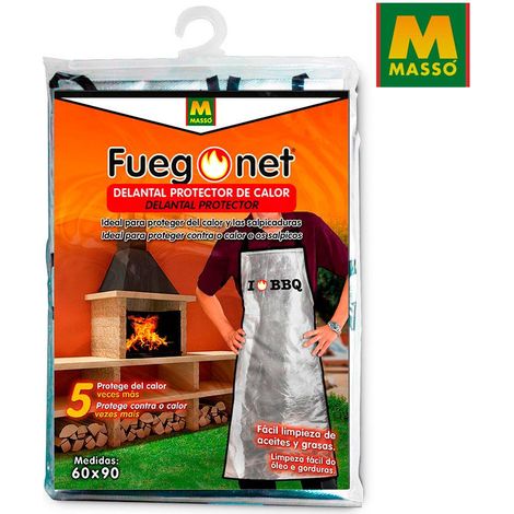 Grillschürze comercial quimica masso silber 60 x 90 cm