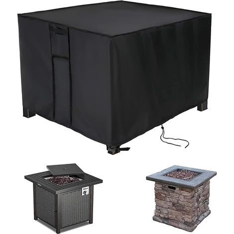 (84 X 84 X 61 Cm) Housse De Foyer Carre Impermable, Protection Uv, Tissu Oxford Robuste, Housse De Foyer D'extrieur (1/5)