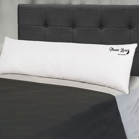 Sampur – Traversin Soft Plumes 157x40 cm – Garnissage 70% plumes et 30% duvet – Coutil 100% coton – Soutien mi-ferme, accueil moelleux