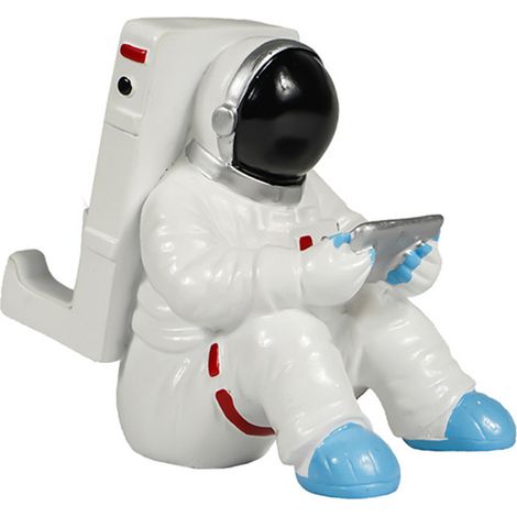 Einzigartiger Handyhalter aus Kunstharz in Astronautenform, sicherer Halter im Weltraum-Stil für Smartphones und Tablets, 10 x 7 x 9,6 cm (1/5)