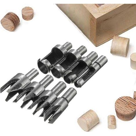 8 forets à bouchons en acier rapide (HSS) pour le travail du bois, 6 mm/10 mm/13 mm/16 mm (1/5)