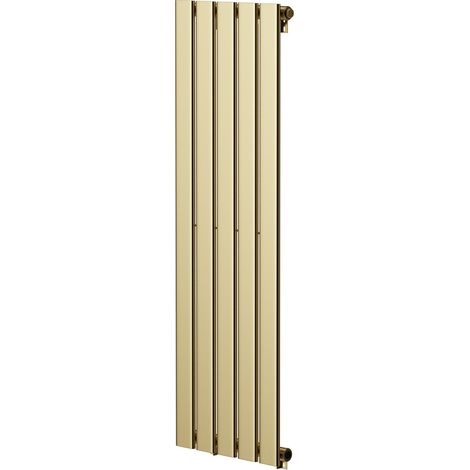 Hudson Colore Brushed Brass 1200mm x 376mm Vertical Single Panel Radiator (1/5)