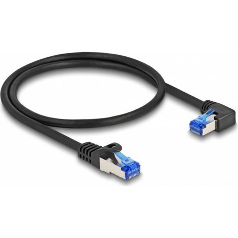 Delock 80221 RJ45 Patchkabel CAT 6a S/FTP 0.50 m Schwarz 1 St.