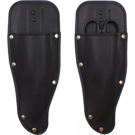 Gaines à Sécateurs, 2 Pièces Cisaille Holster Etui Couteau Cuir Cisaille Holster Étui de Protection pour Sécateur de Jardin Étui de Sécateurs en Cuir PU Porte-Outil Pochette Couteau (1/5)