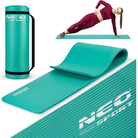 Dicke trainingsmatte 183 x 60 cm neo sport - 192301 turkis