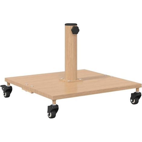 Pied de parasol en bois clair, 45 x 45 x 31,5 cm (1/5)