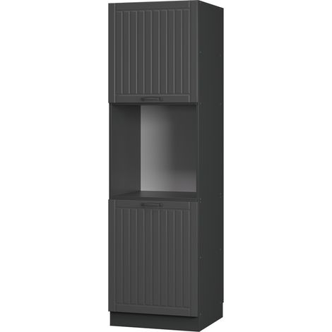 Herdumbauschrank Fame-Line, Dunkelgrau, 60 cm offen, Vicco