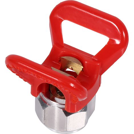 Pistolet pulvérisateur sans air, buse de remplacement avec siège et protection, outil universel rouge, neuf, pour peinture (1/5)