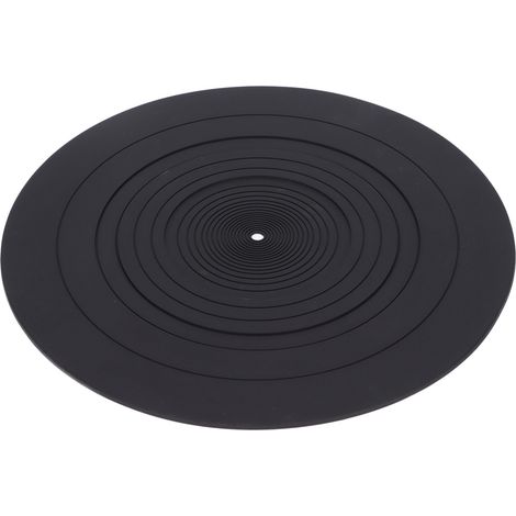 Tapis de platine vinyle 12 pouces antistatique et anti-vibrations en caoutchouc pour toutes les platines vinyles. (1/5)