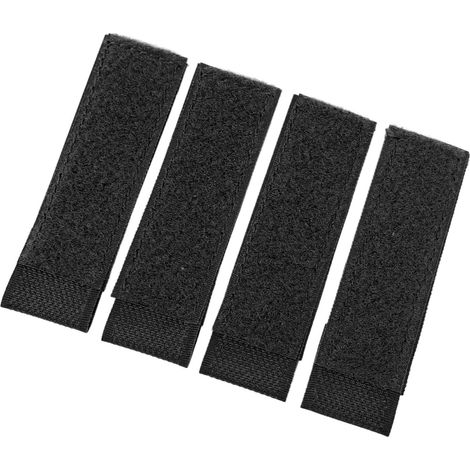 Lot de 4 patchs auto-agrippants en nylon, fixations MOLLE pour gilet d'entraînement, chasse et tir sportif (noir). (1/5)