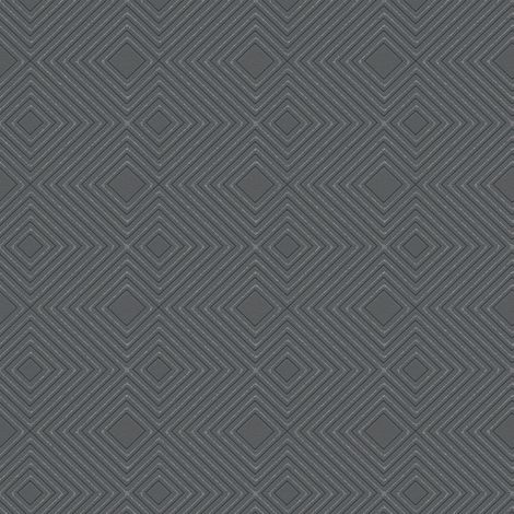 Papier peint géométrique chambre et couloir | Papier peint moderne gris motif losange | Tapisserie salon élégante grise graphique - 10,05 x 0,53 m (1/5)