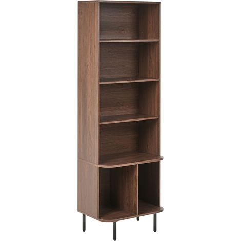 Bücherregal mit 5 Ebenen BRADLEY 180 cm Dunkelbraun