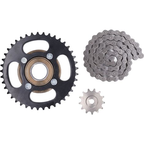 Kit de pignon et chaîne 420 en acier, 76 maillons, pignon avant 13T et pignon arrière 41T pour moto et customisation de motocyclettes. (1/5)