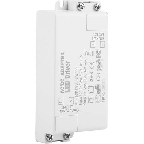 Alimentatore per LED, da CA 100-240 V a CC 12 V, trasformatore di potenza per LED SMD per strisce LED (24 W) (1/5)