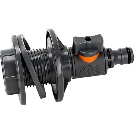 Rubinetto per serbatoio dell'acqua – Valvola a tenuta stagna per barile di raccolta acqua piovana  Valvola sigillata nera, adattatore per serbatoio dell'acqua per serra da giardino, accessorio idrauli (1/5)