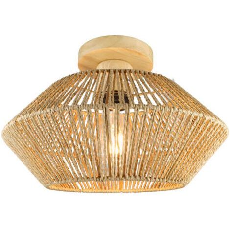 Halb eingelassene LED-Deckenleuchte aus Rattan-Geflecht für Küche, Schlafzimmer, Teestube, Badezimmer - RAPANDA (1/5)