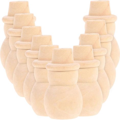20 Stück Schneemann-Holzpuppen (unbemalt) zum Selbermachen, Basteln, Holzpuppen, Heimdekoration-3X3X5.1cm (1/3)