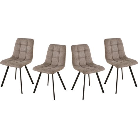 Set di 4 sedie imbottite trapuntate - CHILLI