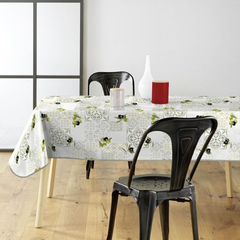 Nappe Toile Cirée "Andalousie" 140x240cm Vert (1/2)