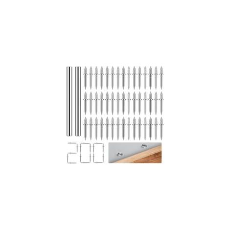200 Pcs Clou à Double Tête, Clous Sans Couture à Double Tête, Fil de Plinthe à Double Tête Clou Sans Couture, Clou Plinthe, Vis de Sécurité Invisibles pour Tapissier, Placages Bois