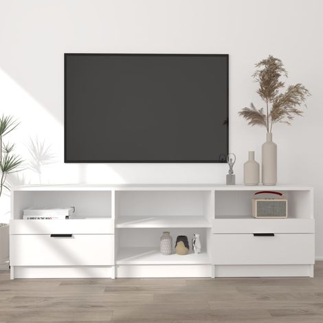 Mueble para TV madera contrachapada blanco 150x33,5x45 cm vidaXL (1/5)