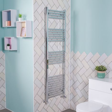 WarmeHaus Straight Chrome Heated Towel Rail 1600x495mm