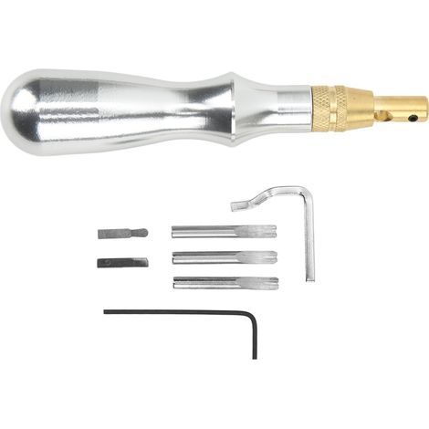 5 en 1 Rainureur pour Cuir Multifonction avec Poignée en Aluminium pour Couture, Outil DIY Travail du Cuir Artisanal (1/5)