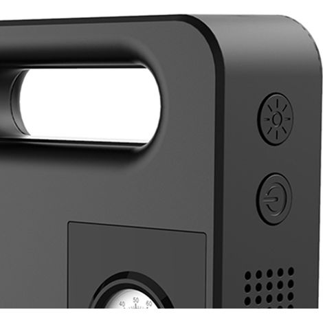 Gonfleur de pneus 12 V, compresseur d'air, pompe à air portable avec affichage numérique et lumière LED, pour voiture, noir. (1/5)