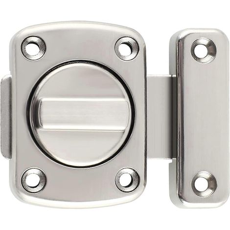Loquet de portail coulissant, verrou de sécurité double face, finition brossée (1/5)