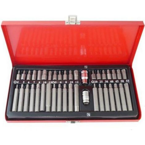 SET DI CHIAVI INSERTI 40 PEZZI TORX ESAGONALI E MILLE RIGHE X BULLONI SPANATI (1/2)