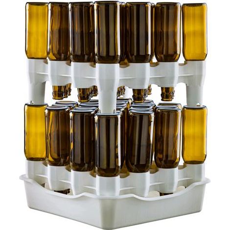 Scolabottiglie 2 moduli abs con bacinella 32/50 bottiglie scola bottiglie - Salone