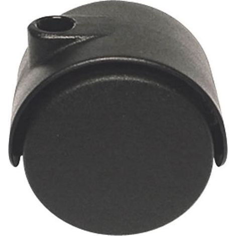 Roulette pivotante ø40 – Charge 30 kg – Hauteur utile 41 mm – Blocage sans – Décor noir – Pour meubles – Guy Raymond