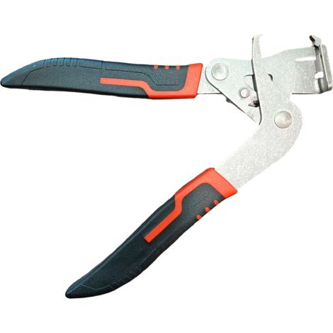 Pince à clips automobiles en acier inoxydable (poignées rouges et noires) pour retirer les panneaux de porte intérieurs, les clips de soubassement et les clips de coffre.
