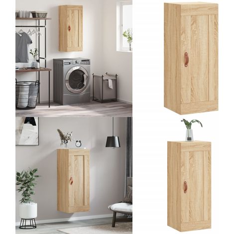 Wandschrank Sonoma-Eiche 34,5x34x90 cm Holzwerkstoff - Holzschrank - Sonoma-Eiche (1/5)