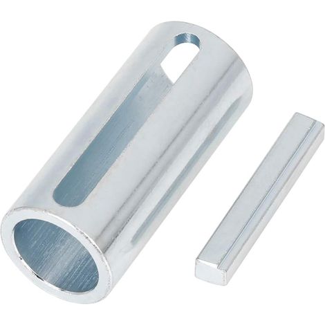 Ensemble Adaptateur Manchon Arbre Moteur 1pc pour Moteur Essence Acier Inoxydable, Argenté, Longueur 58mm, Clavette 4.7mm, Clé 45mm, Pour Moteur, Poulie, Adapte Arbre Différent (1/5)