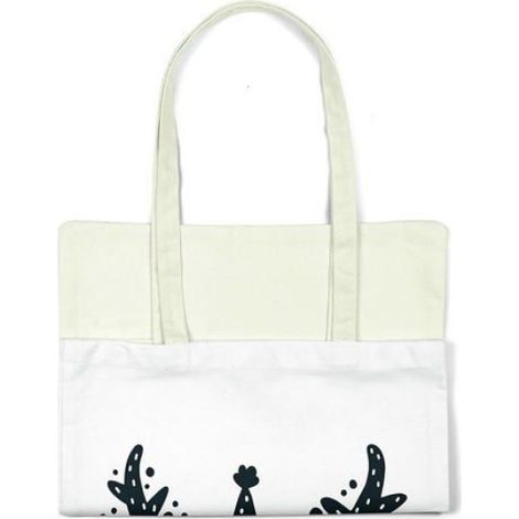 Sac Shopping - Coton - 34 x 40 cm - Blanc - 1 Pièce (1/4)