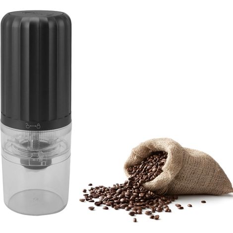 Tragbare elektrische Kaffeemühle, kabellose Kaffeemühle, vollautomatische USB-Aufladung, ideal für Gartenpartys, einstellbarer Mahlgrad. (1/5)
