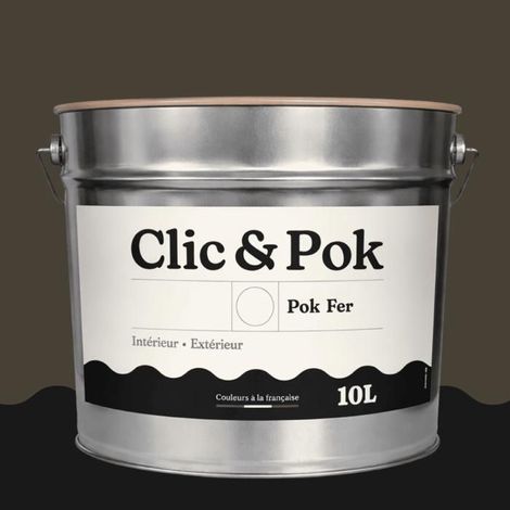 Peinture Fer Antirouille – Métal Extérieur Intérieur, Satinée, Protection Rouille - 10L - RAL 6014 - Olive jaune